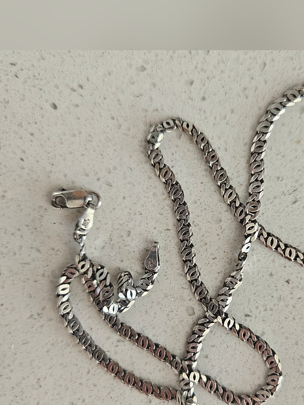 Vintage 18" Solid Sterling Silver Italian 925 Chain - Picture 4 of 9